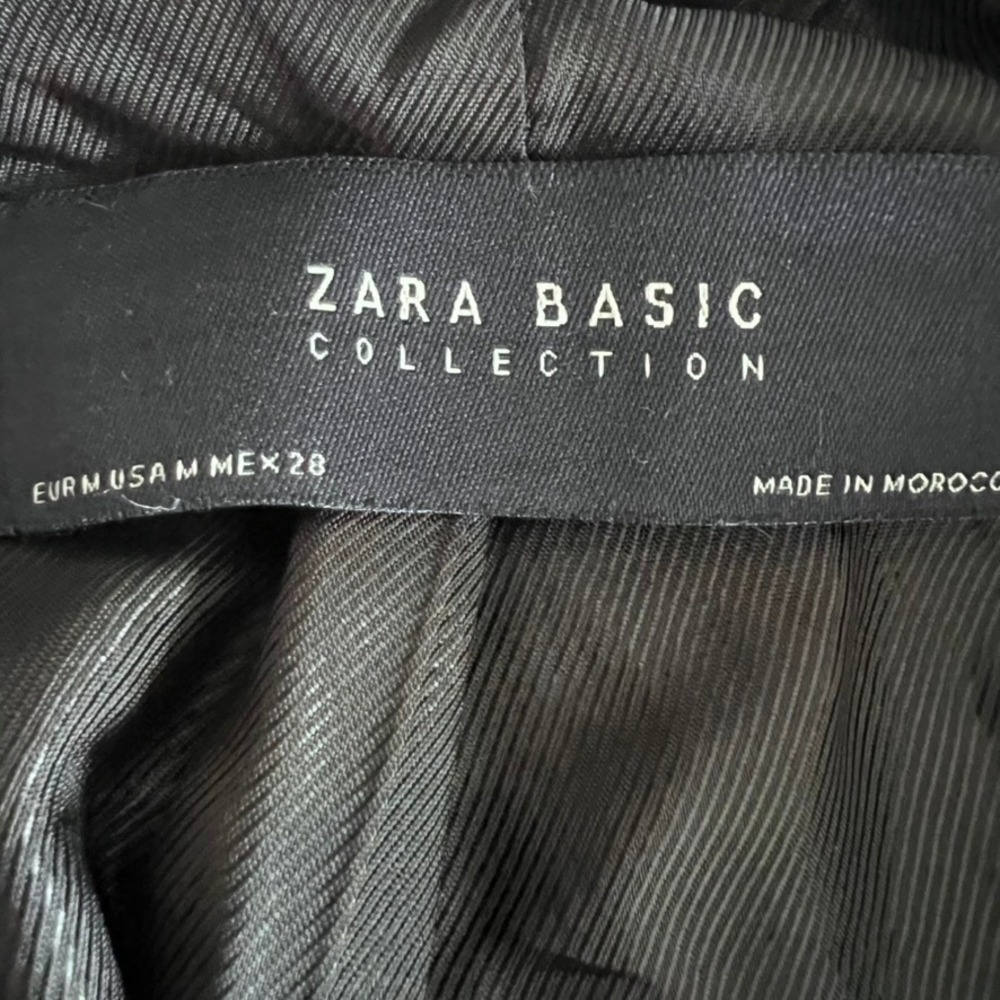 Zara Basic Collection Black White Plaid Tweed Fri… - image 7